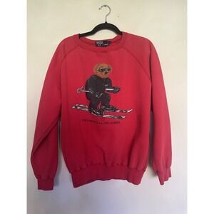 Vintage 90's Polo Ralph Lauren RL 2000 bear sweatshirt Snow Beach RRL Palace‎